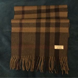Burberry Check Cashmere Scarf. Rare Brown. Excellent Condition. Flawless
